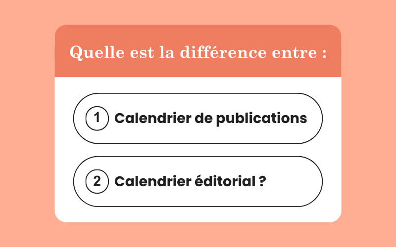 Calendrier éditorial ou calendrier de publications ?